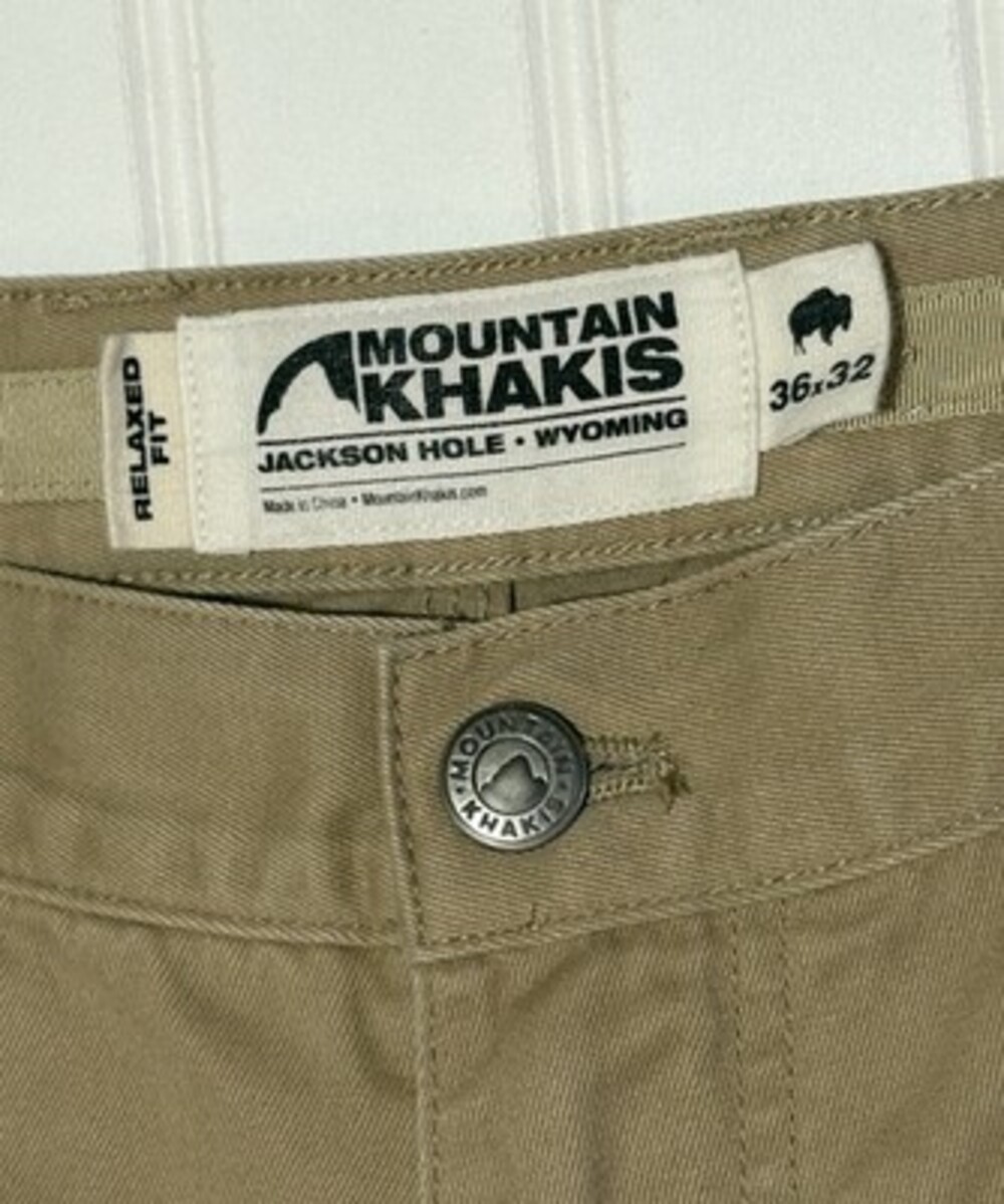 Mountain Khakis Jackson Chinos Mens 34x32 Tan Heavyweight Canvas Work Pants - Picture 5 of 8